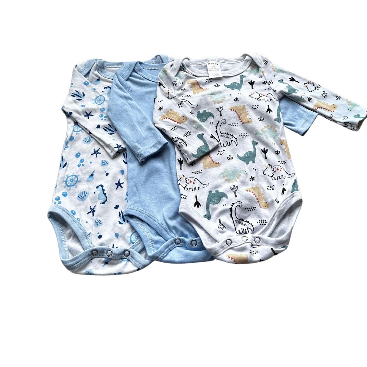 KIVARA - Pack 3 Piluchos Body Bebe Set Piluchos Bebe Niño