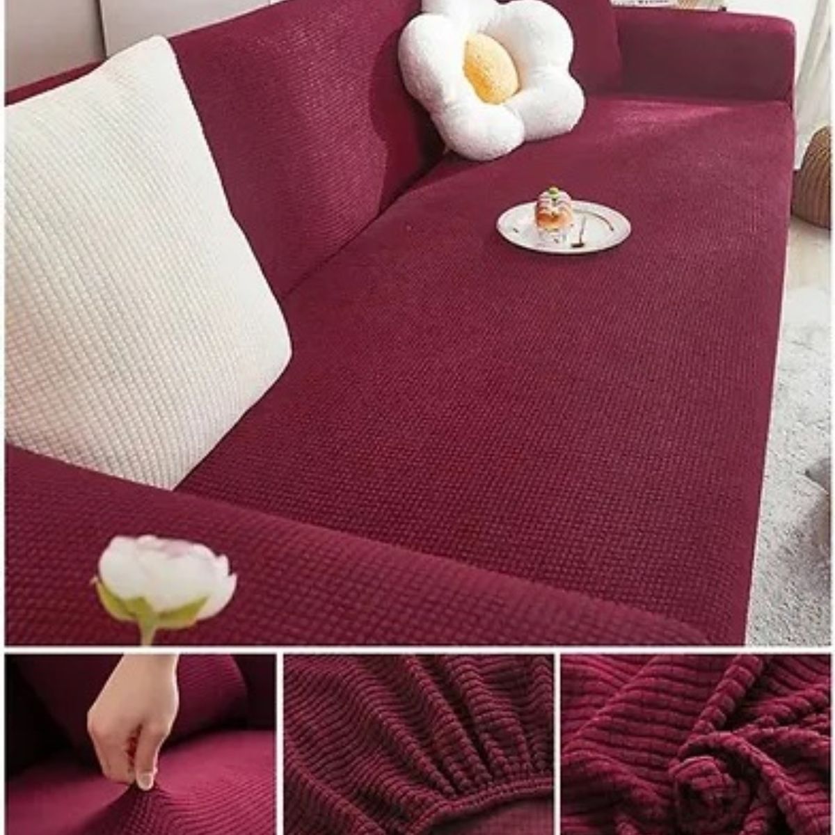 GENERICO - FUNDA CUADRILLE BURDEO PARA SILLON DE 3 CUERPO 180- 230 CM GSOL