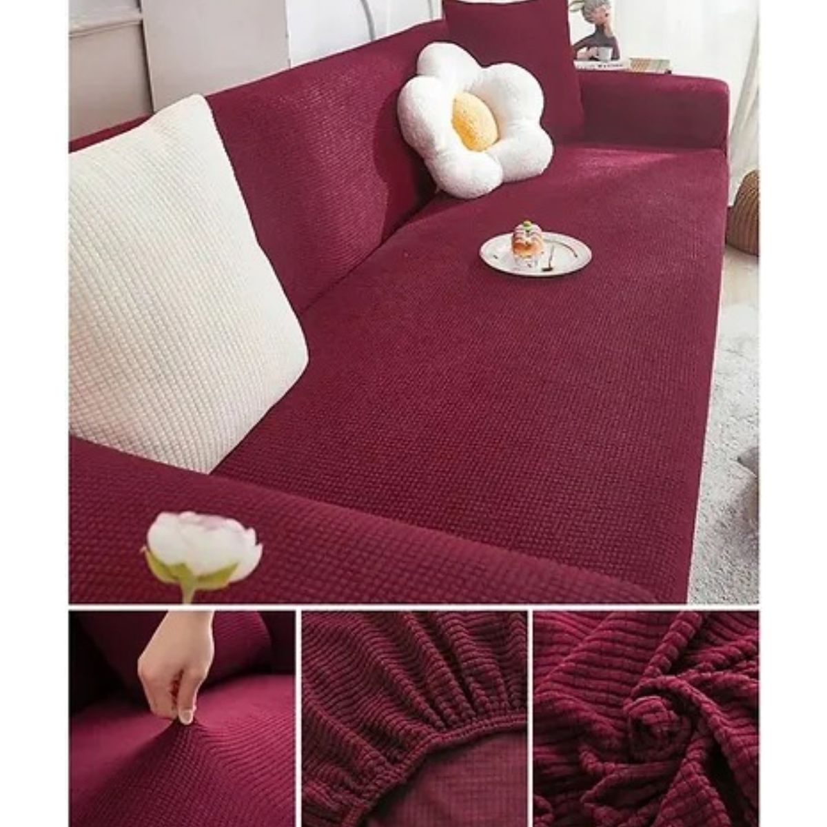 GENERICO - FUNDA CUADRILLE BURDEO PARA SILLON DE 3 CUERPO 180- 230 CM GSOL