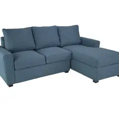 BILDUN - Sofá Seccional Tela Lino Azul