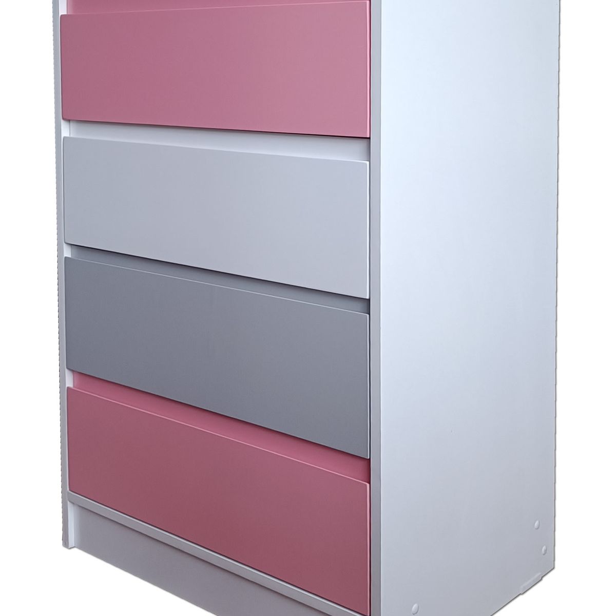 DECORACION CREATIVA - Cajonera 4 C Rosado Gris Minimal