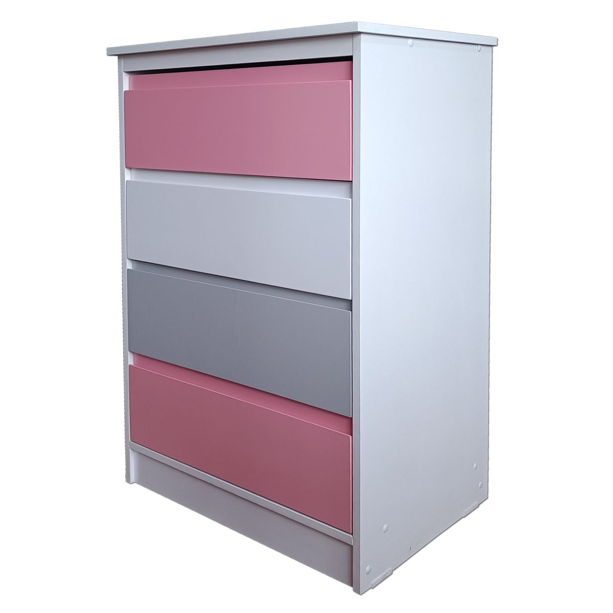 DECORACION CREATIVA - Cajonera 4 C Rosado Gris Minimal