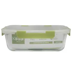 KEEP - HERMETICO RECTANGULAR 1520ML GLASS VERDE