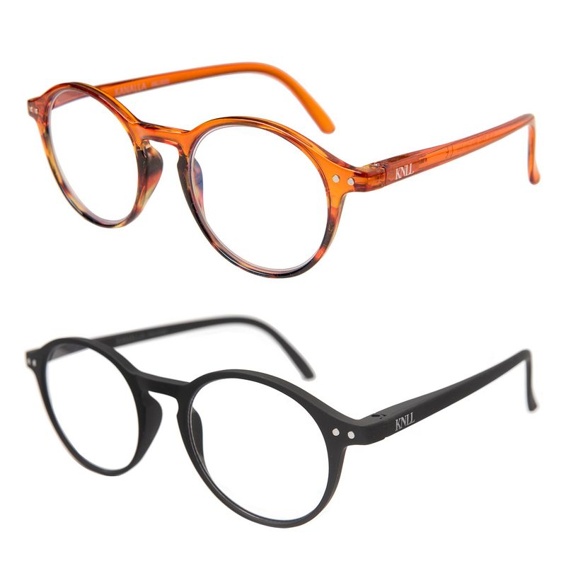 KANALLA - Pack 2 Lentes de Lectura Filtro Luz Azul y UV mod Naranja /Negro 3.5