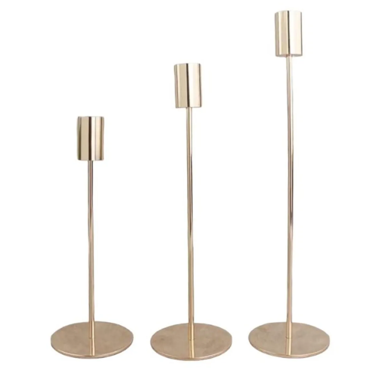 GENERICO - Pack 3 Porta Vela Candelabro Set 3 Candelabros Elegantes