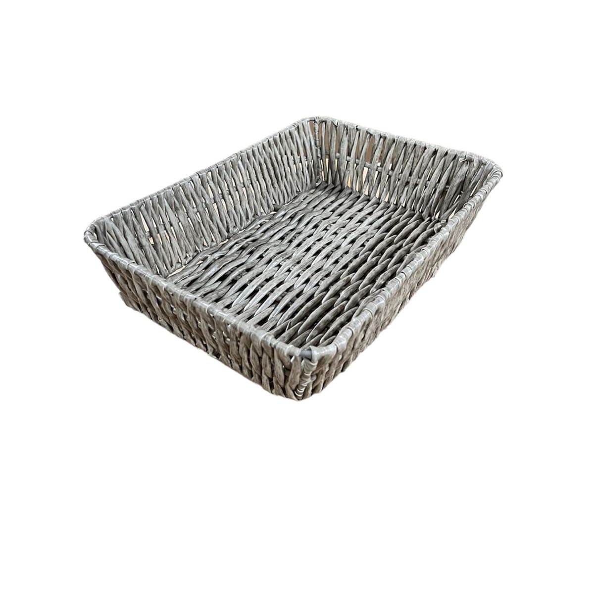 GENERICO - Bandeja Cesta De Ratan Cesta Tejida Alimento Cuadrada 20x7cm