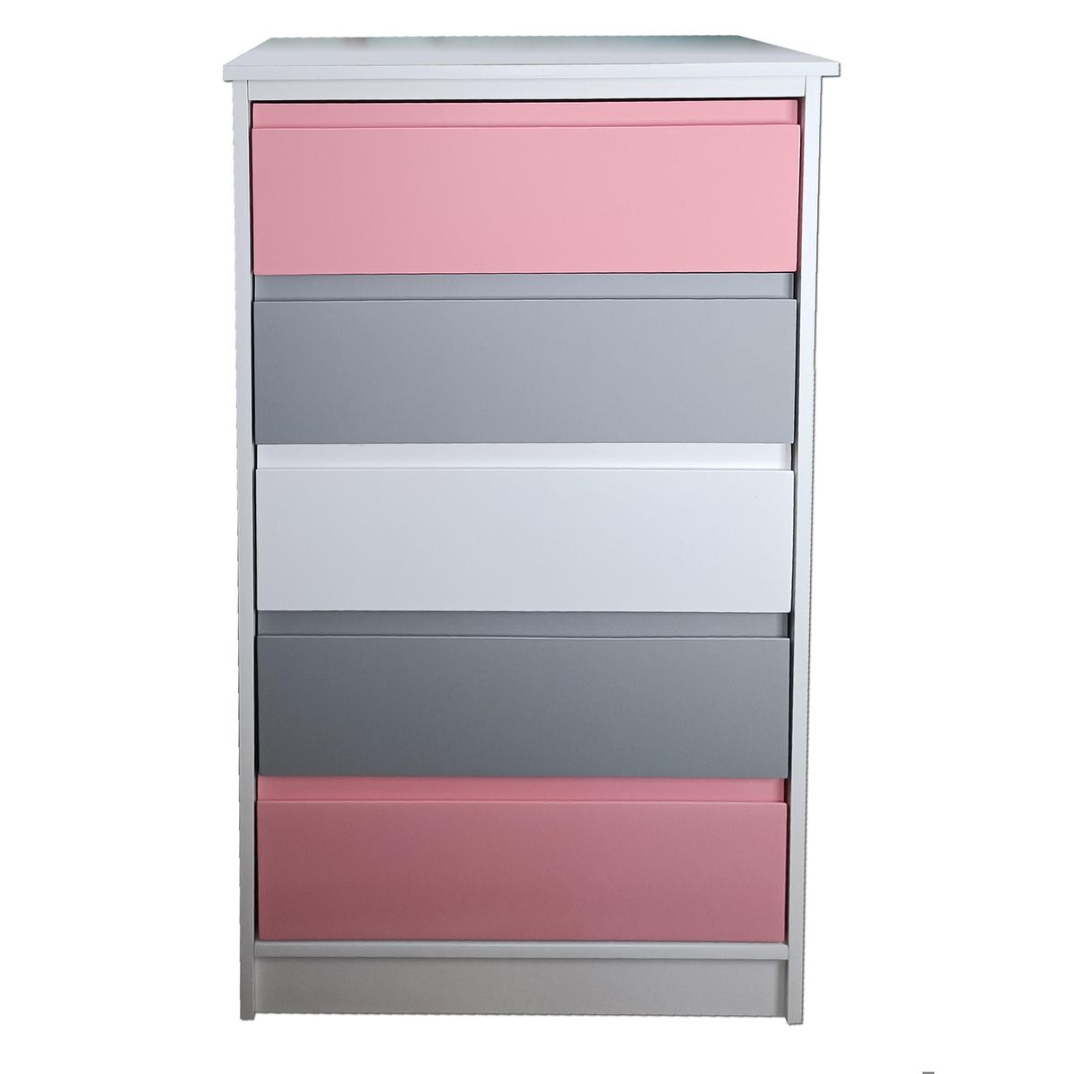 DECORACION CREATIVA - Cajonera 5 C Rosado Gris Minimal