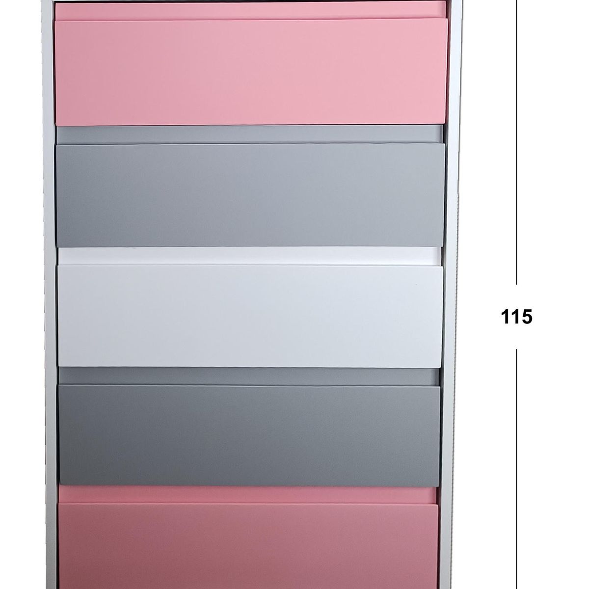 DECORACION CREATIVA - Cajonera 5 C Rosado Gris Minimal