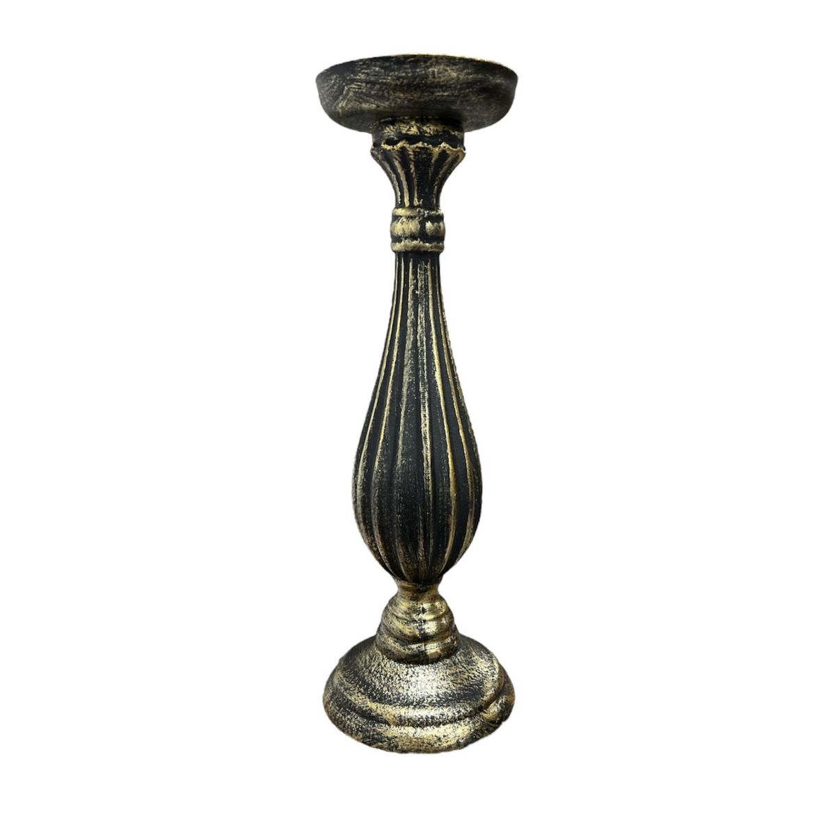 GENERICO - Porta Vela Candelabro Decorativo Clasico Rustico Madera 30cm