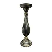 Porta Vela Candelabro Decorativo Clasico Rustico Madera 30cm