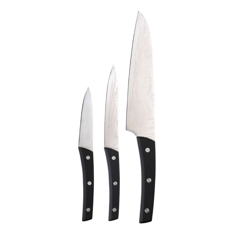 BERGNER - SET 3 PIEZAS CUCHILLOS ACER. INOX DAMASCUS