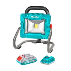 TOTAL TOOLS - Lámpara de Trabajo 20w Inalámbrica 20v + Batería 2ah + Cargador TOTAL