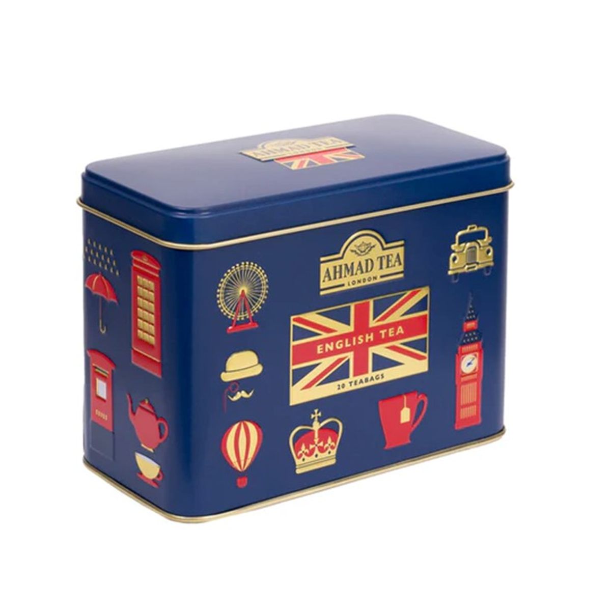 AHMAD TEA - English tea Blue 20s Ahmad Tea Regalo Caja Metal Clasica