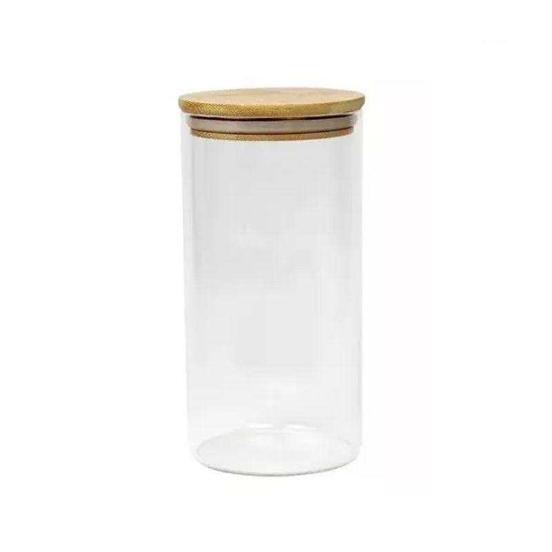 GENERICO - Frasco Especiero C/tapa Madera Vidrio 10x16cm 1 Litro