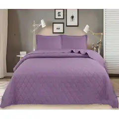 GENERICO - CUBRECAMA POMPON QUILT DE VERANO LILA 1.5 PLAZA TF