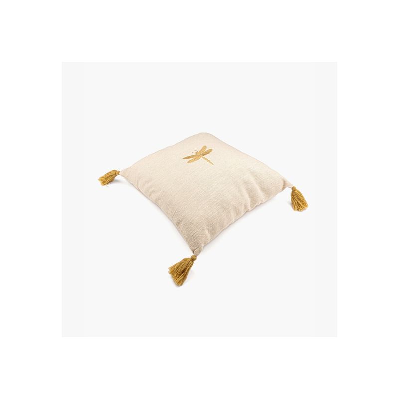 LOUNGE - Cojín Algodón Libelula 45 X 45 Cm Beige LOUNGE