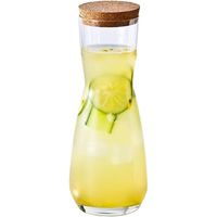 Jarra De Vidrio Decantador Vino Tapa Corcho 700ml