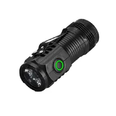 GENERICO - Mini Linterna Recargable Táctica Camping 3LED 8CM Impermeable
