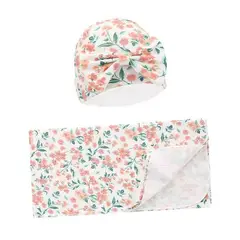 GENERICO - Set de manta y turbante para bebe recién nacido