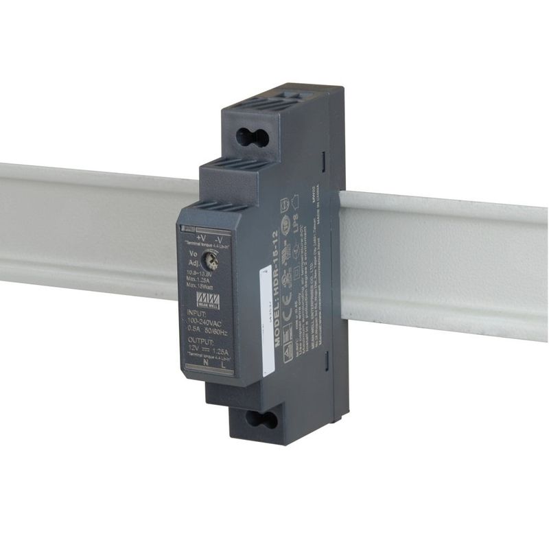 MCI - Fuente de Poder 12V 1.25A 15W - Mean Well HDR-15-12