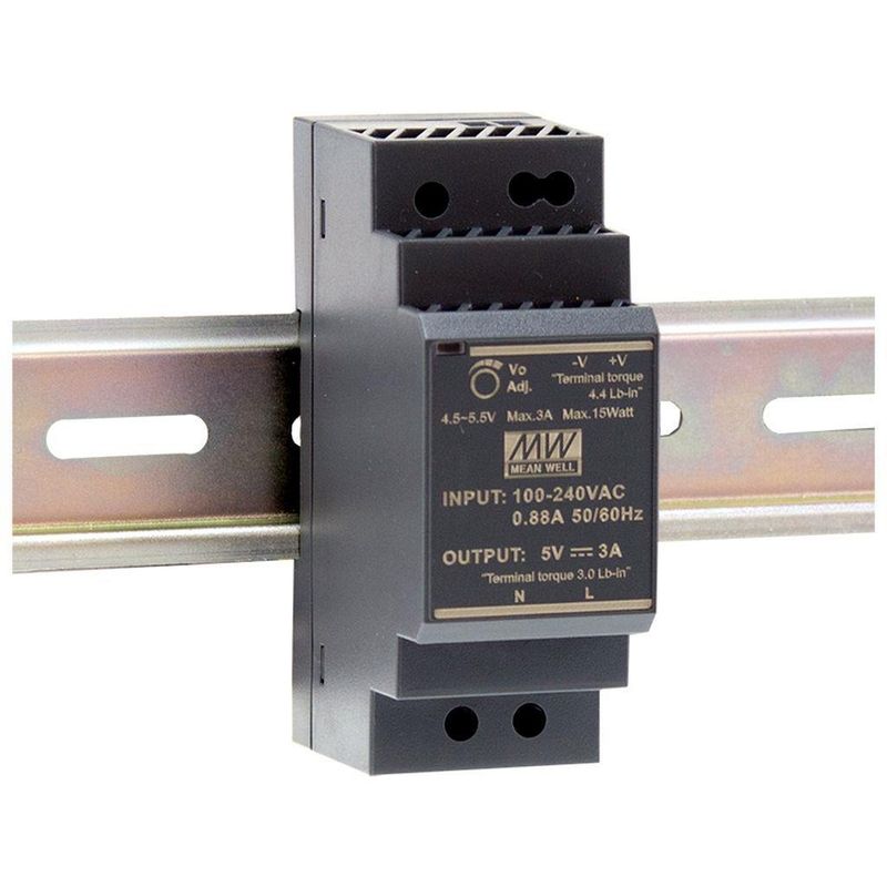MCI - Fuente de Poder 5V 3A 15W - Mean Well HDR-30-5
