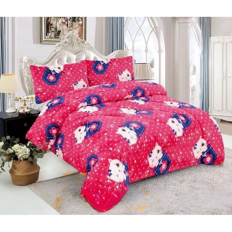 GENERICO - COBERTOR CUBRECAMA PLUMÓN PLUSH CHIPORRO INVIERNO 1.5 PLAZAS NIÑA
