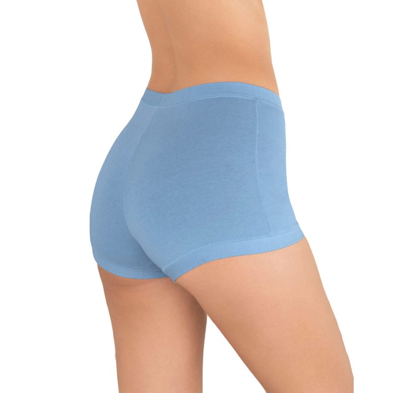 LEONISA - Pack x 3 bóxers con algodón elástico 12669X3 Azul Claro / Puntos / Azul Oscuro