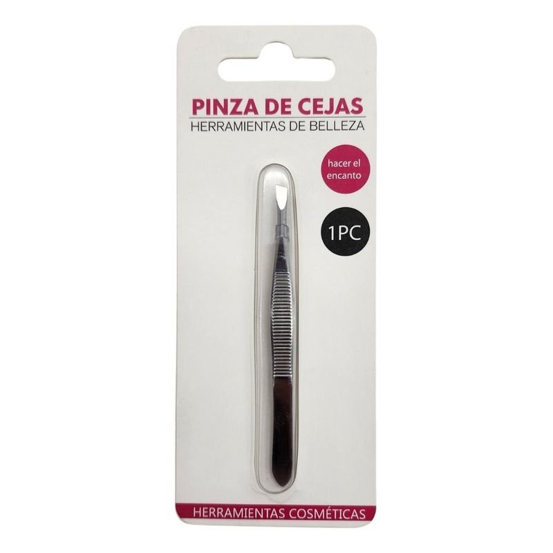 GENERICO - Pinza Depilación Cejas Facial Acero Inoxidable Punta Normal