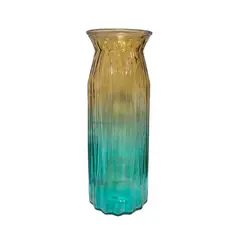 GENERICO - Florero Jarron Decorativo De Vidrio Florero Bicolor 24cm