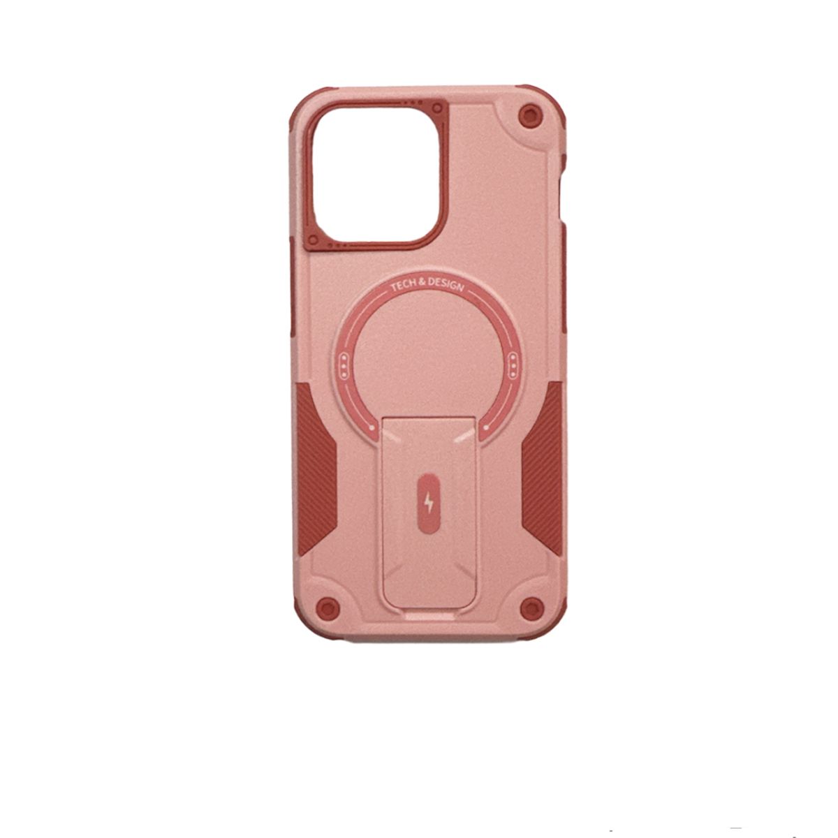 JOIGO - Carcasa Tipo Armor Magsafe Para iPhone 15 Rosado.