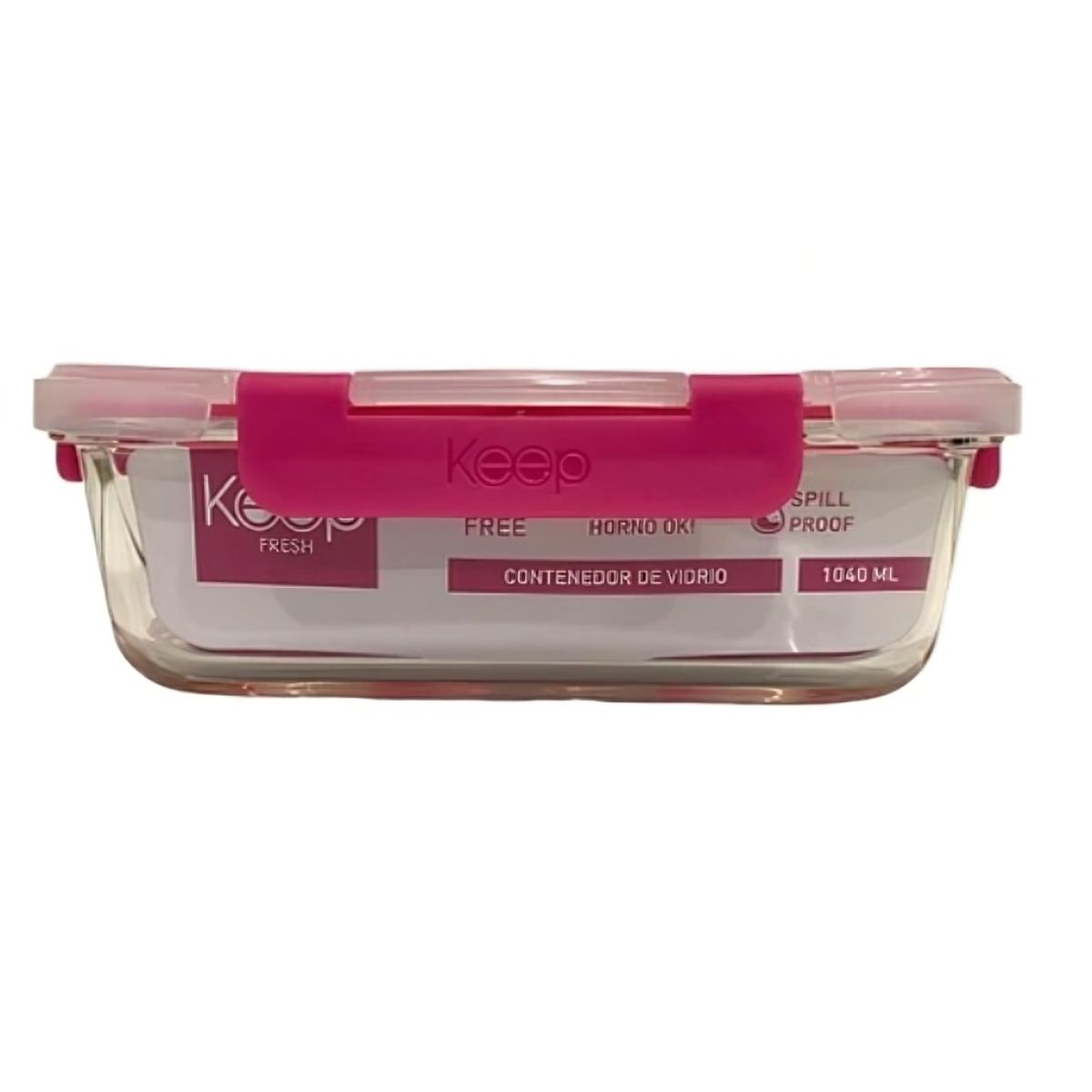 KEEP - HERMETICO RECTANGULAR 1040ML GLASS KEEP FUCSIA
