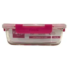 KEEP - HERMETICO RECTANGULAR 1040ML GLASS FUCSIA