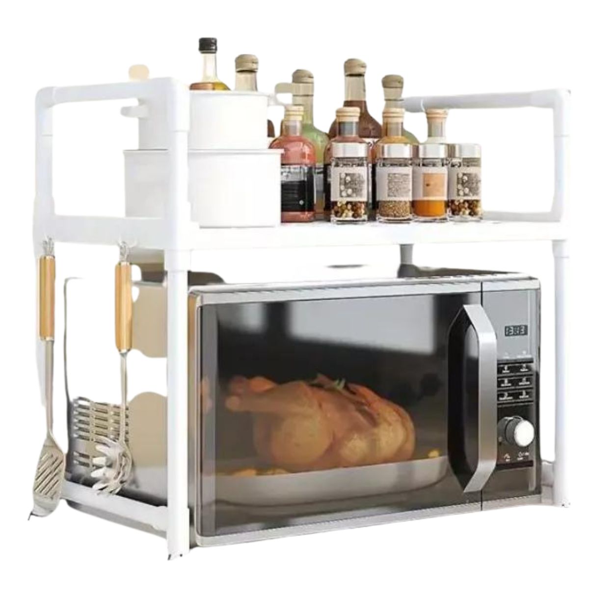 GENERICO - Estantería Metálica De Cocina Con Diseño Moderno Y Múltiples perchero