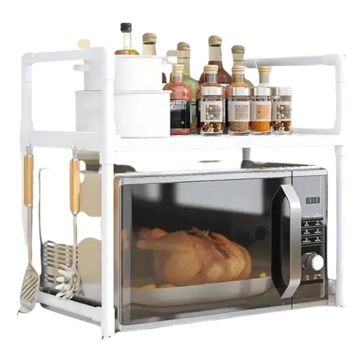 GENERICO - Estantería Metálica De Cocina Con Diseño Moderno Y Múltiples perchero