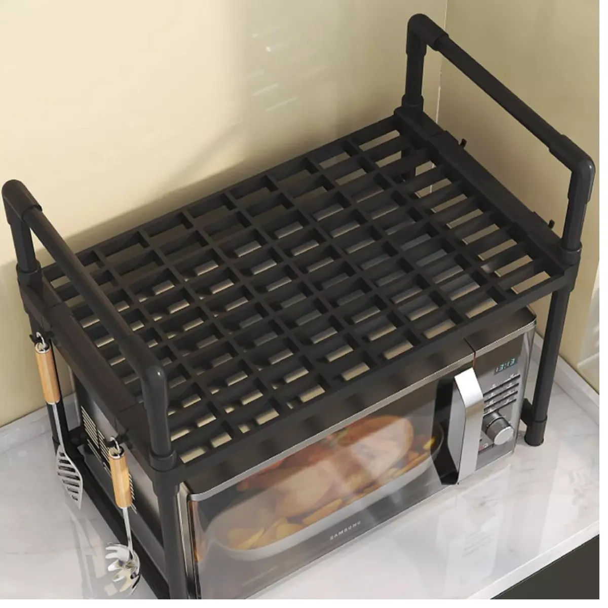 GENERICO - Estantería Metálica De Cocina Con Diseño Moderno Y Múltiples perchero