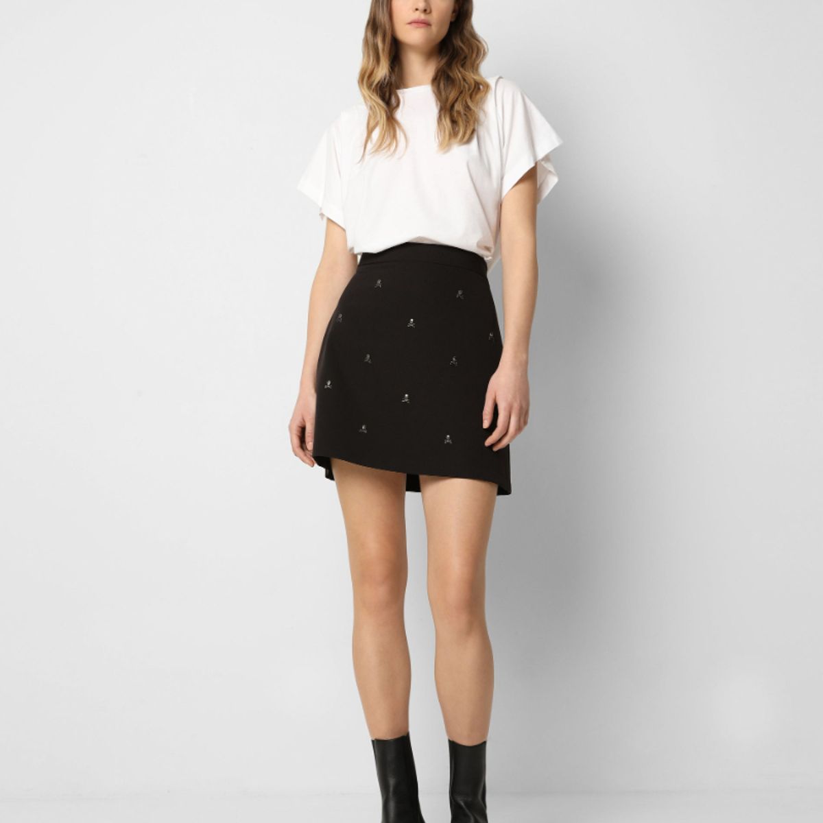 SCALPERS - Falda Mini Calaveras Black