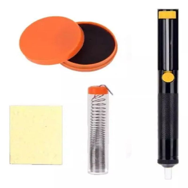 GENERICO - Kit De Soldadura Bomba Desoldar Pasta Esponja Alambre