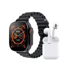 GENERICO - Set Reloj Smart Watch Serie 8 + Audifonos Inalambricos
