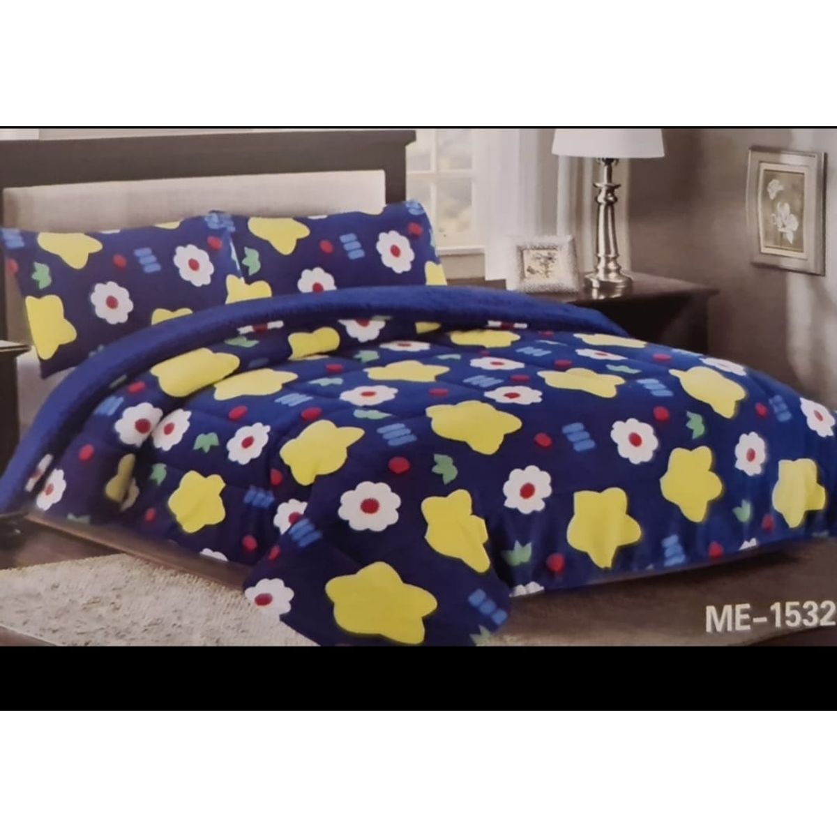 GENERICO - PLUMON PLUSH CON CHIPORRO AZUL FLOR  1.5 PLAZA