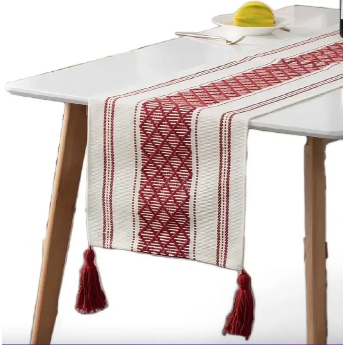 GENERICO - Camino De Mesa Medida 37x180cm Tejido Bordado Poliester