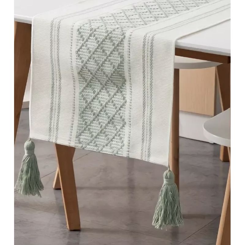 GENERICO - Camino De Mesa Medida 37x180cm Tejido Bordado Poliester