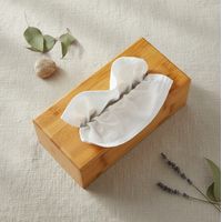 Servilletero Porta Pañuelo Servilleta Madera Bambu 22x12x9cm