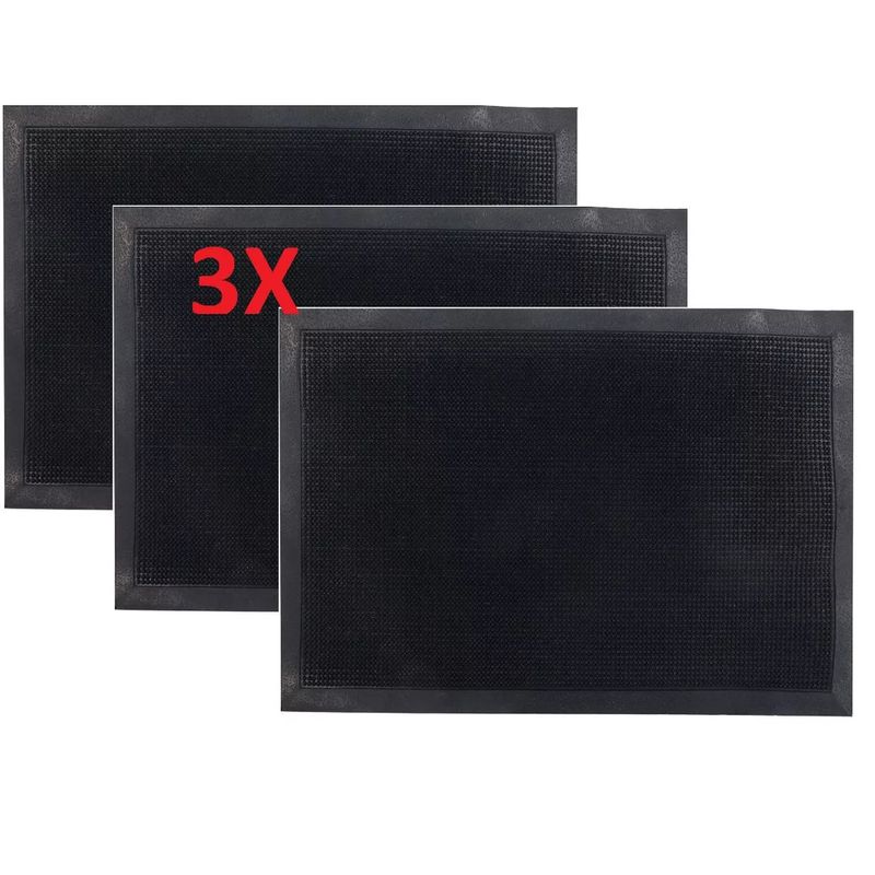 GENERICO - Pack 3 Limpia Pie Tapete Alfombra Antideslizante 40×60cm
