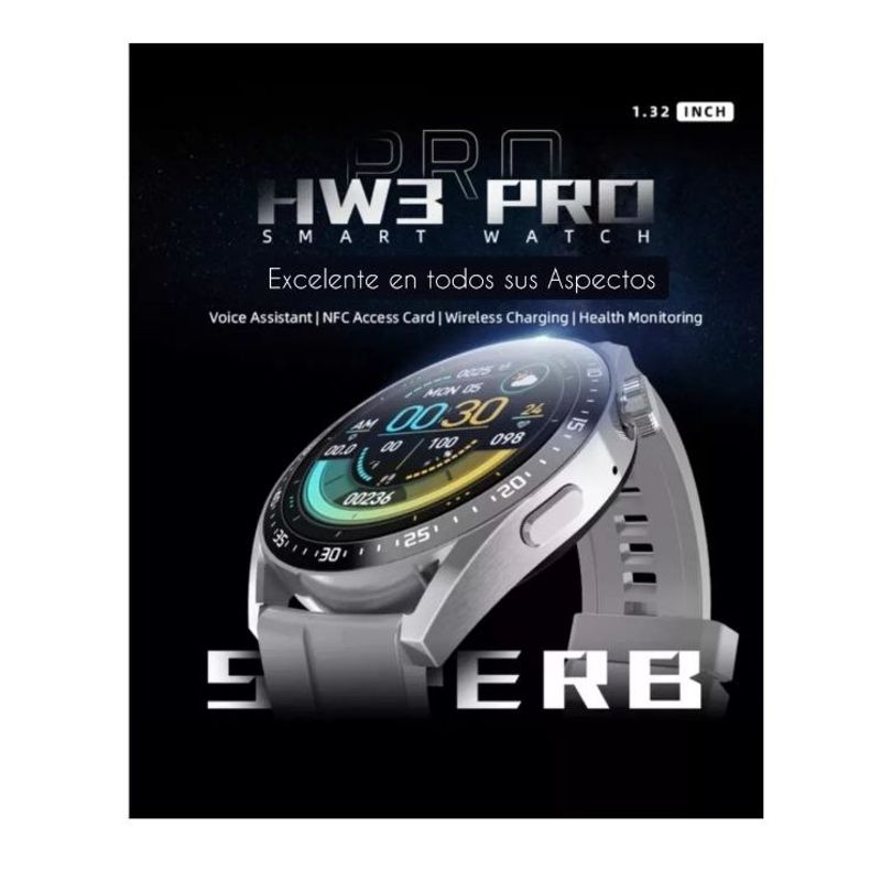 GENERICO - Reloj Smartwatch Hw3 Pro Pantalla 3d Nfc