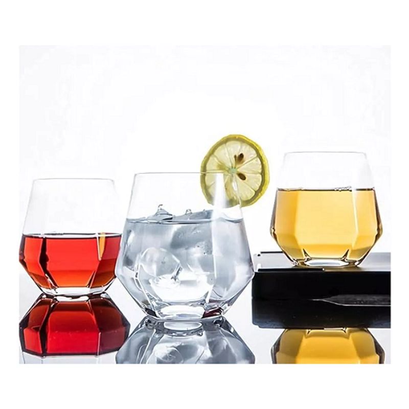 GENERICO - Set 6 Vaso Copa Whisky Agua Hexagonal 310ml