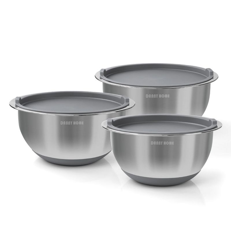 DANNY HOME - Set de Bowls de Acero Inoxidable Danny Home 3 piezas