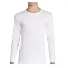 EVERSO - Camisetas Niños Blancas Algodón Con Bambú Manga Larga
