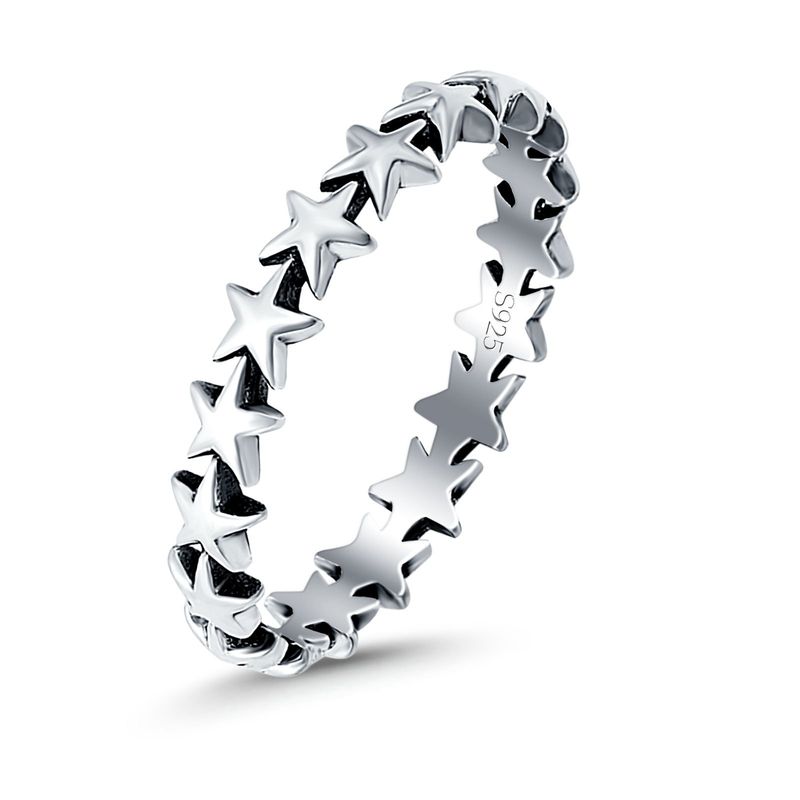 ROKASS JOYAS - ANILLO BANDA DE ESTRELLAS