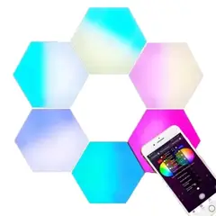 MUNDO MAGIA - Luz Gamer Hexagonal Control App no Usa Pilas