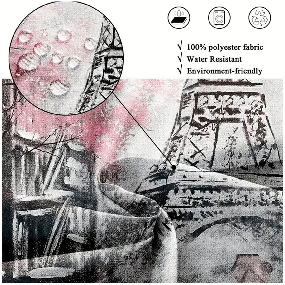 GENERICO - Cortina De Baño Genero Impermeable 180 cm